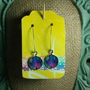 Abstract, colorful image Earrings